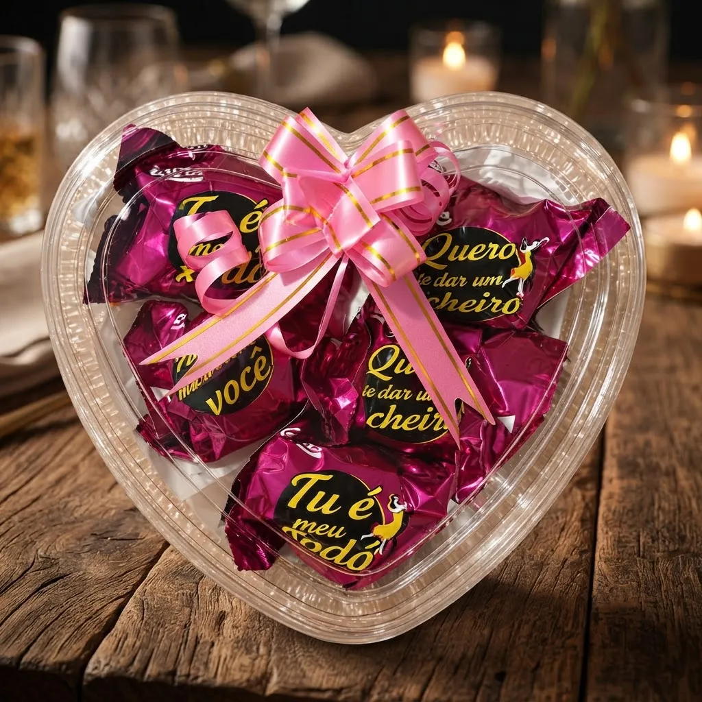 Presente Coração com 5 Bombons Sonho de Valsa Lacta com Laço - Imagem 2